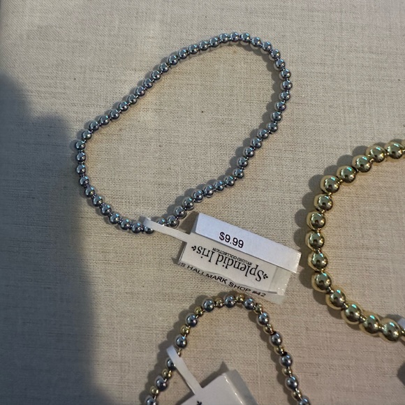 Brand New Set/4 Bead Stretch Bracelets. 2 Gold, Silver, & mixed Gold and Silver - Picture 12 of 16